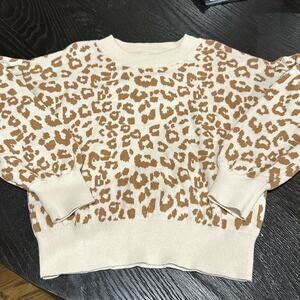 Gap kids leopard sweater size small 6-7